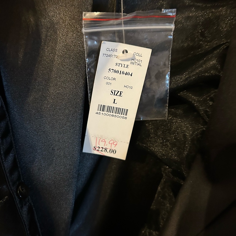 Elegant Black Satin Jacket with Lace trim - Picture 3 of 7